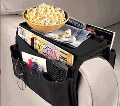 歐美款沙發側邊置物袋 遙控器與日用雜品的便捷收納方案